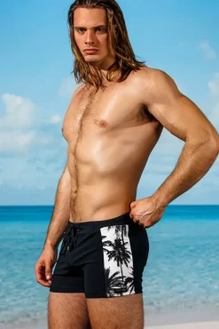 Sauvage Swimwear Black Splice Varenna Retro Lycra Swimmer