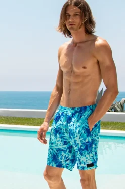 Sauvage Swimwear Blue Bali Pull on Trunks