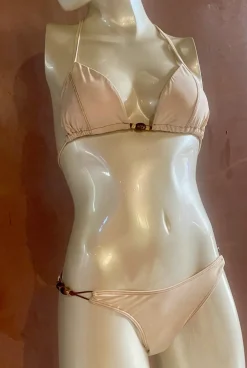 Women Sauvage Swimwear Cream Bead Bikini