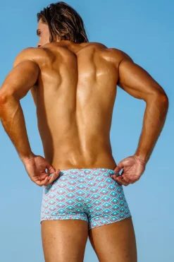 Sauvage Swimwear Deco Aqua Squarecut
