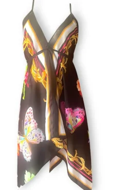 Women Sauvage Swimwear Designer Silk Dress- Leopard