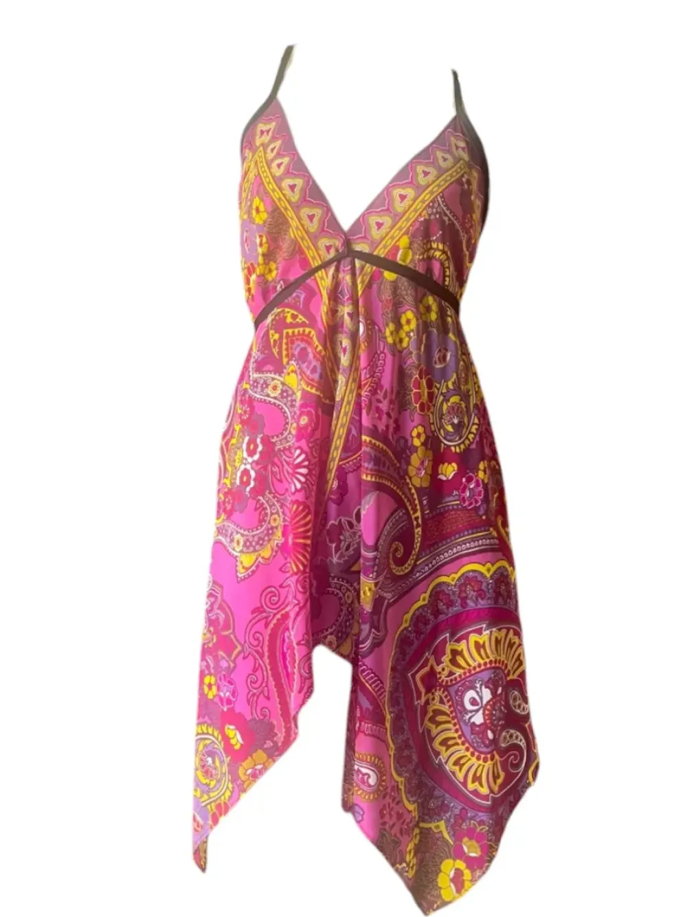 Women Sauvage Swimwear Designer Silk Dress- Leopard