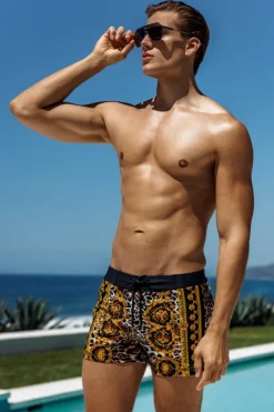 Sauvage Swimwear Leopard Italia Retro Lycra Swimmer