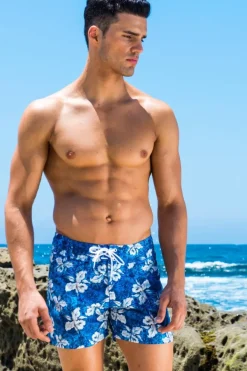 Sauvage Swimwear Maui Blue Floral Boardwalk Surf Short