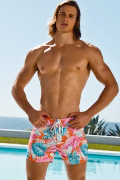 Sauvage Swimwear Pink Floral Boardwalk Surf Short