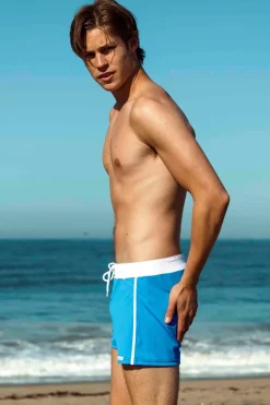 Sauvage Swimwear Retro Lycra Swimmer - Bahama Blue