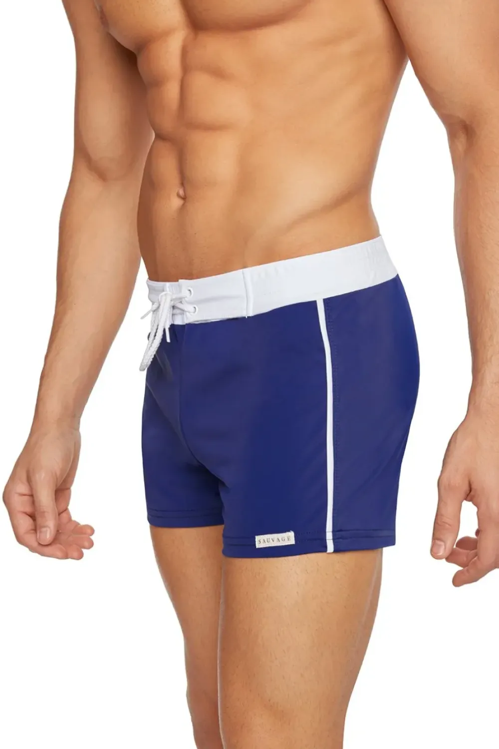 Sauvage Swimwear Retro Lycra Swimmer - Navy