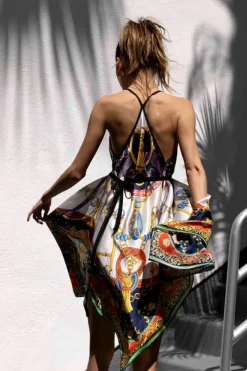 Women Sauvage Swimwear St. Tropez Silk Resort Dress