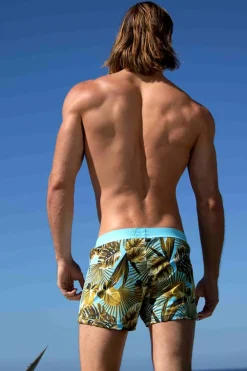 Sauvage Swimwear Tropical Palms Retro Lycra Swimmer